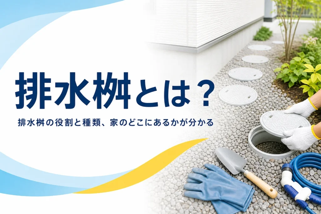 排水桝とは何か、役割と種類・家のどこにあるかを解説する記事のアイキャッチ